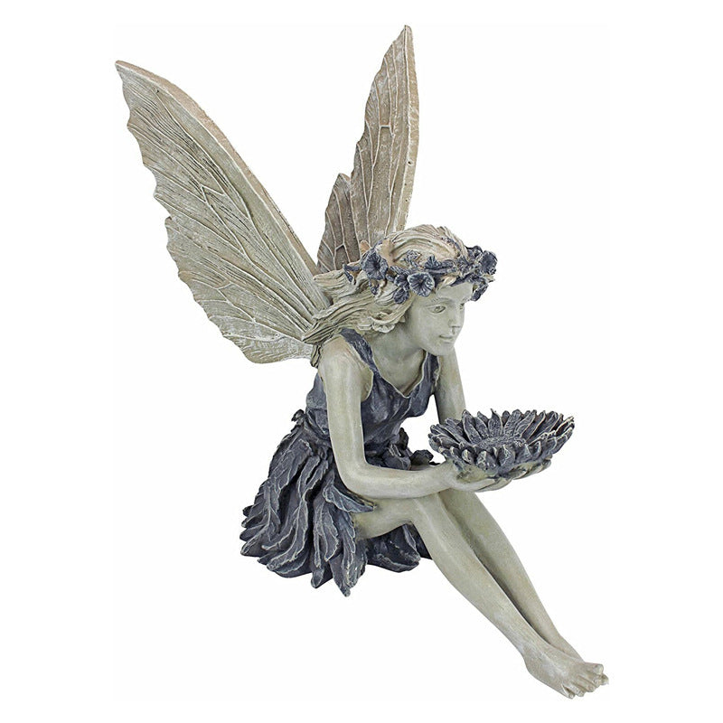 Fairy Sitting Garden Statue Resin Decor