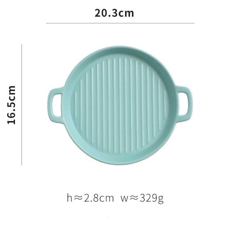 Binaural Ceramic Pizza Tray