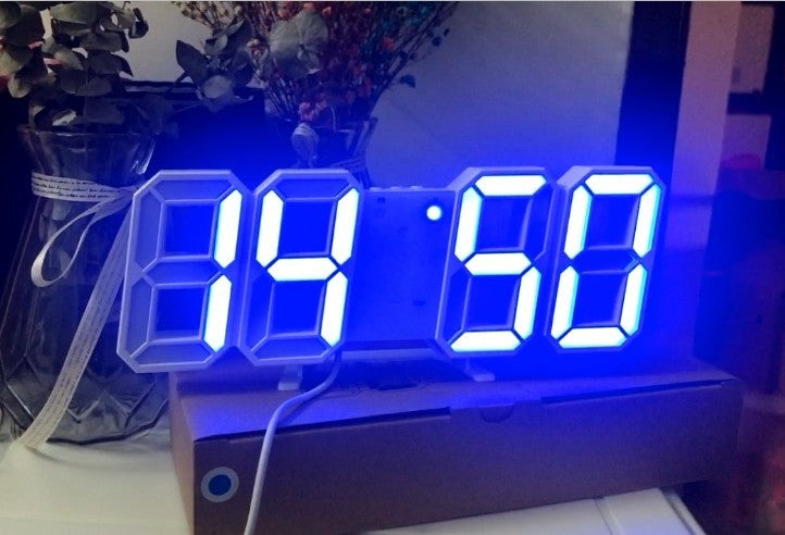 3D LED Digital Wall Clock