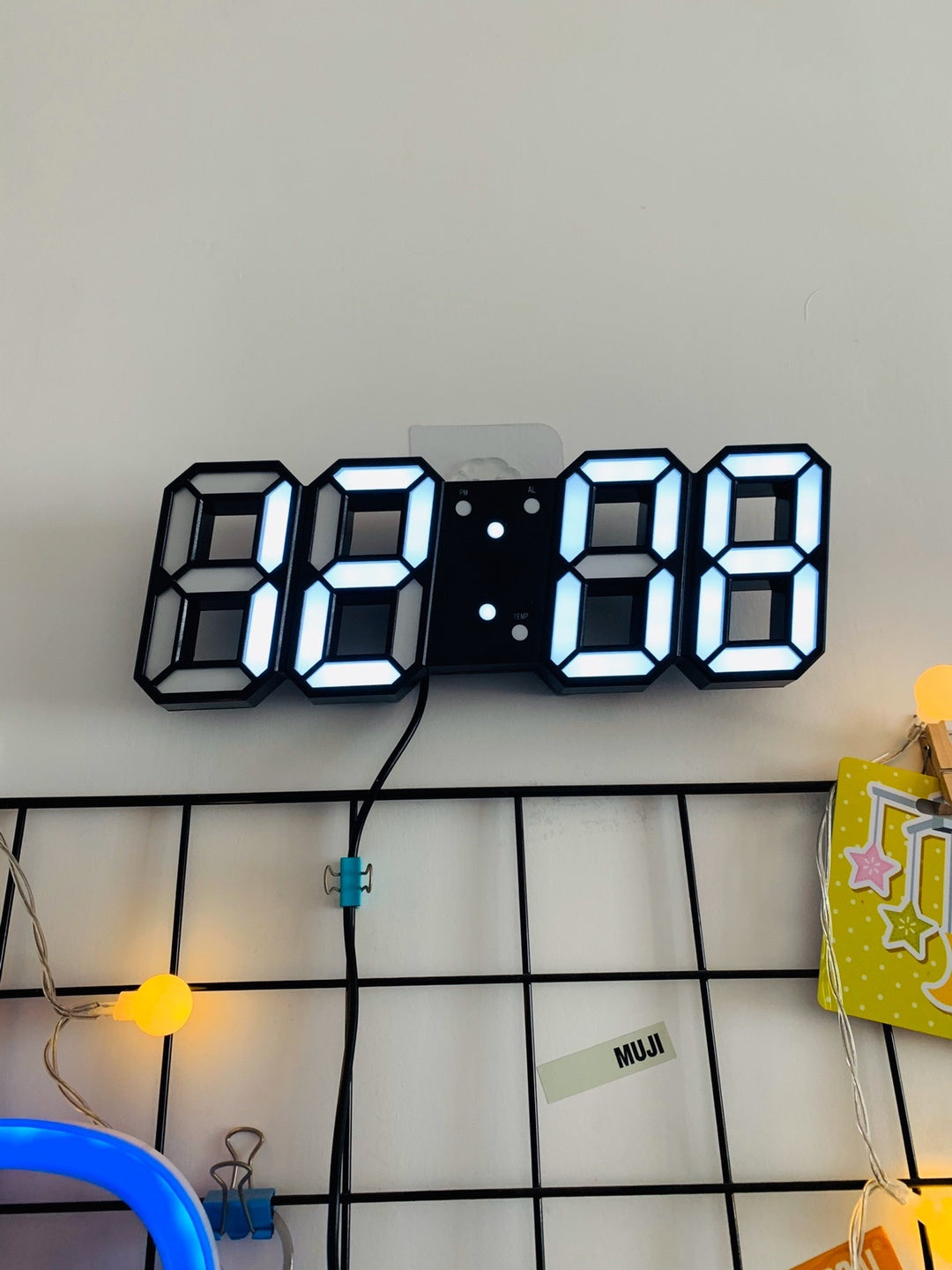 3D LED Digital Wall Clock