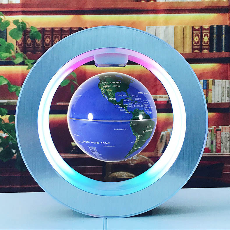 Round LED Floating Globe Magnetic Levitation World Map Light