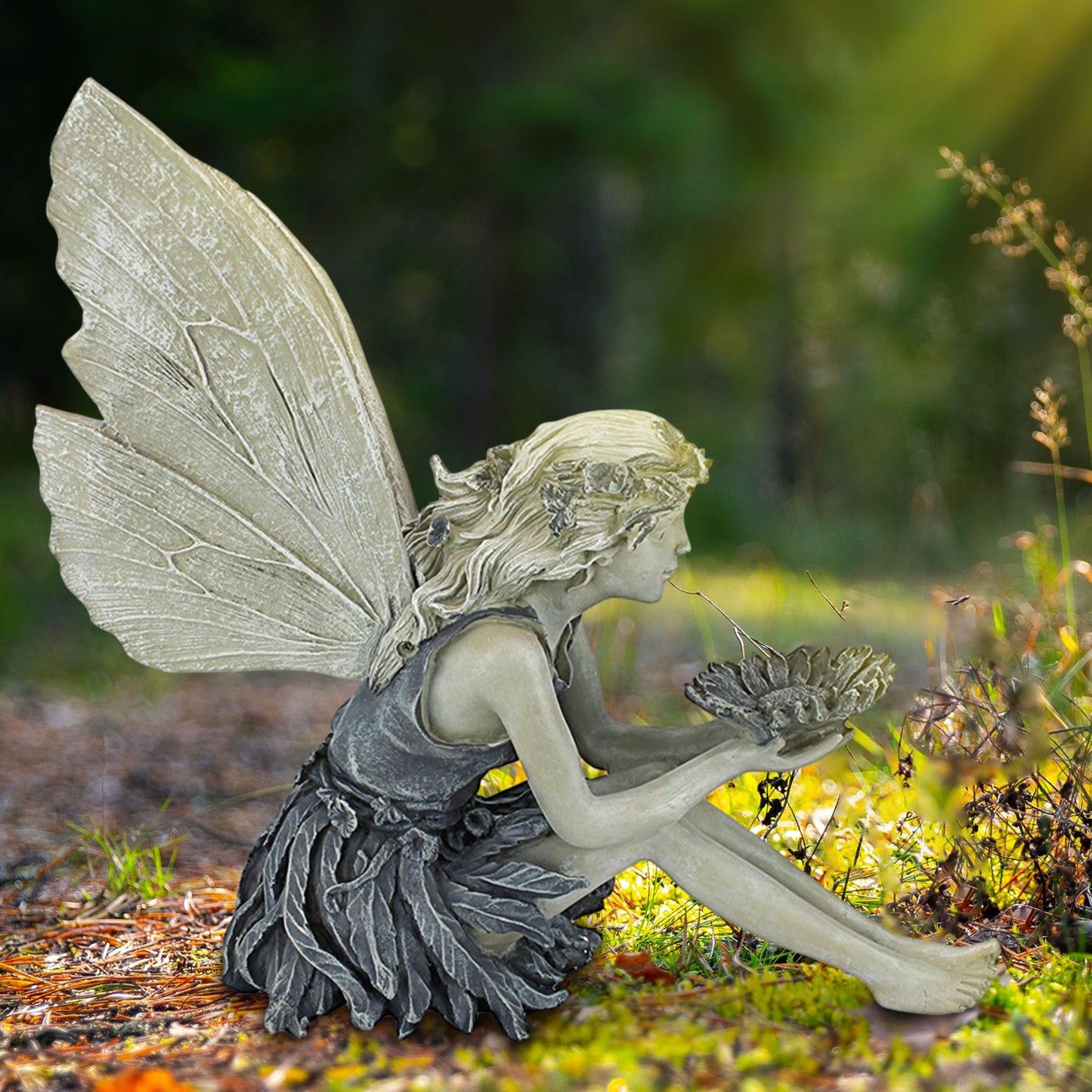 Fairy Sitting Garden Statue Resin Decor