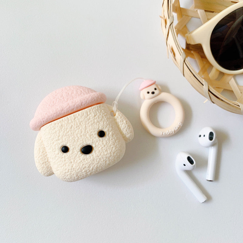 Cartoon Dog Hat Protective Case for Apple AirPods