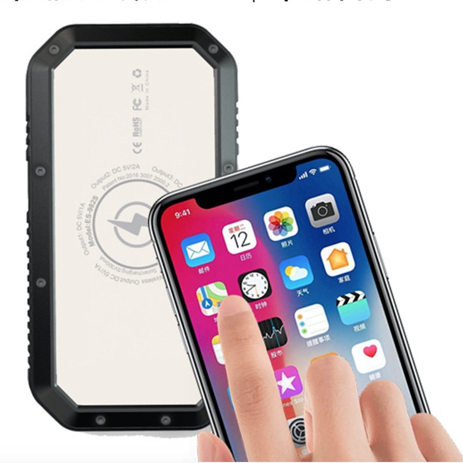 Wireless Solar Power Bank Phone Torch