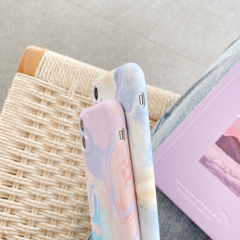 Compatible with Apple , Watercolor ink painting mobile phone case