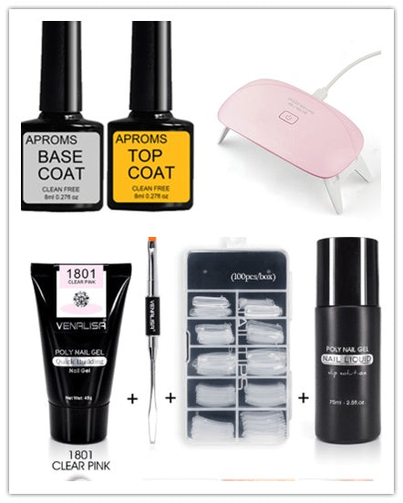 Venalisa Poly Nail Gel Kit - Transparent Crystal Camouflage Set