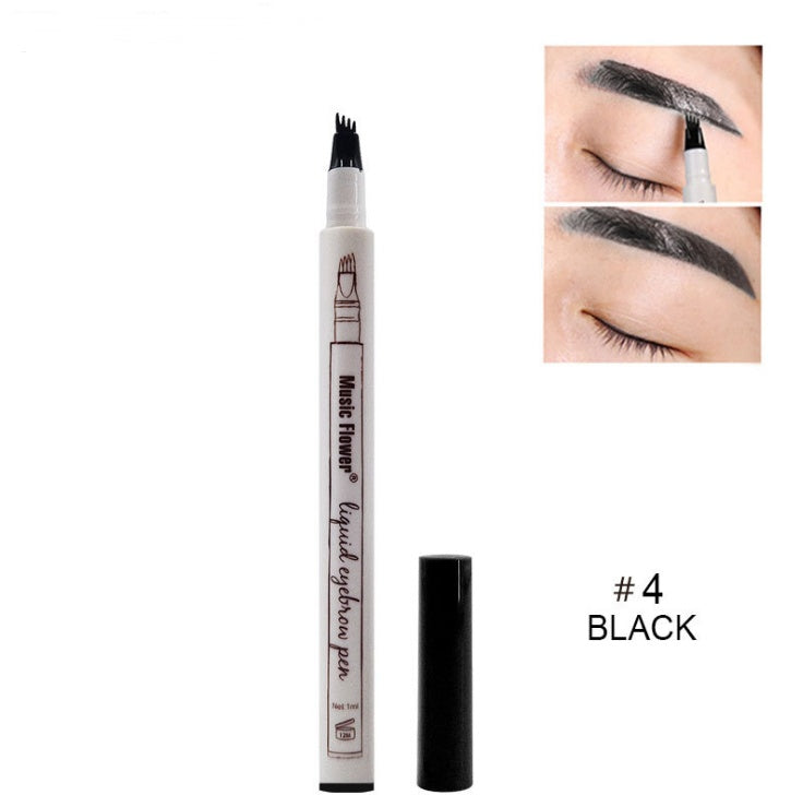 Waterproof Four-Claw Eyebrow Pen - Natural Eyebrow Tint Fork Tip Pencil