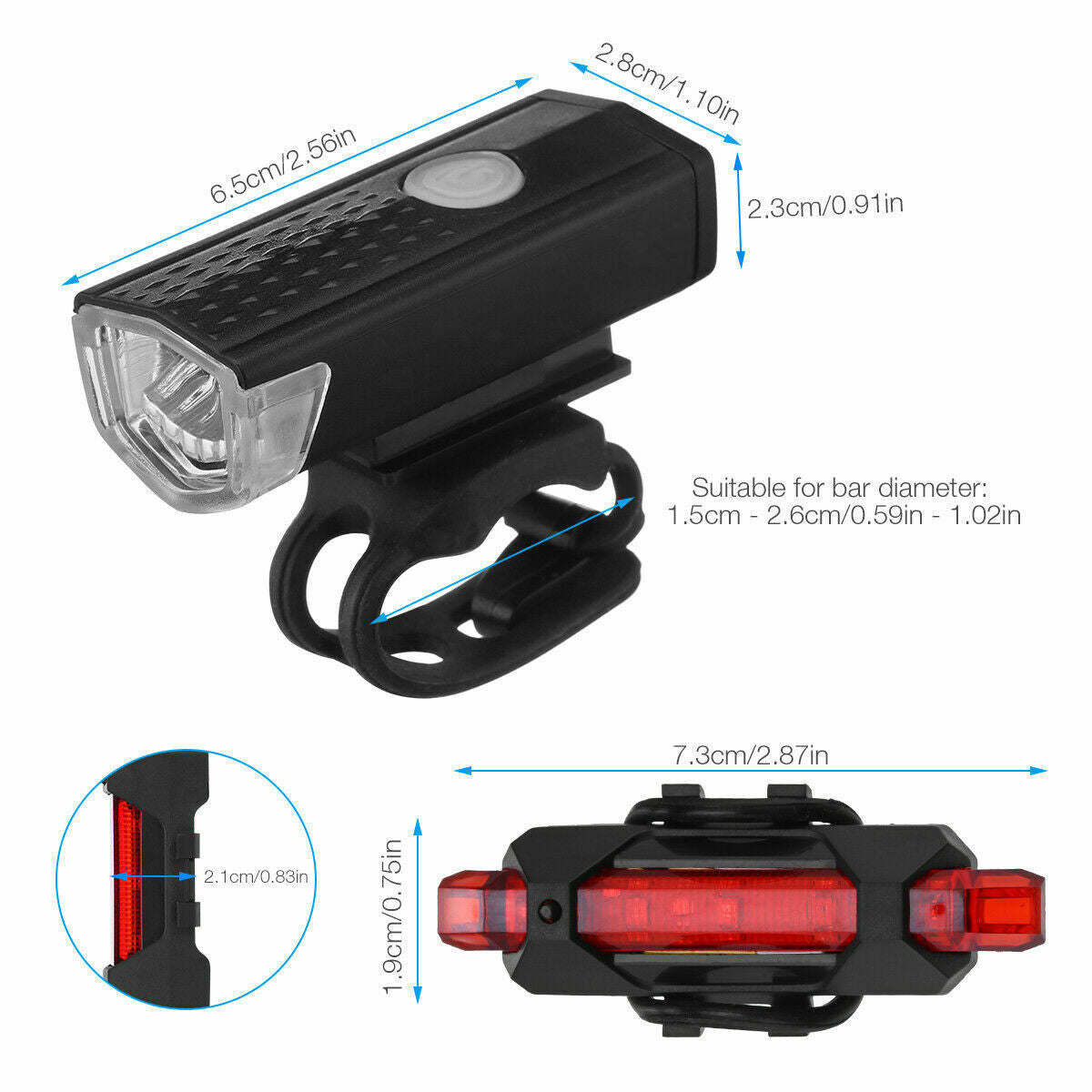 USB Rechargeable LED Bike Headlight