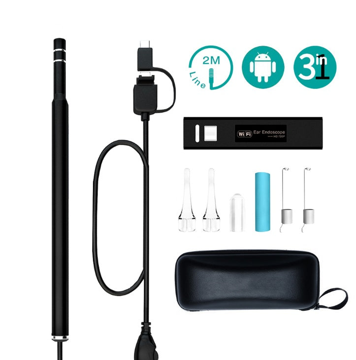 Safe High-Definition Visual Earpiece Endoscope