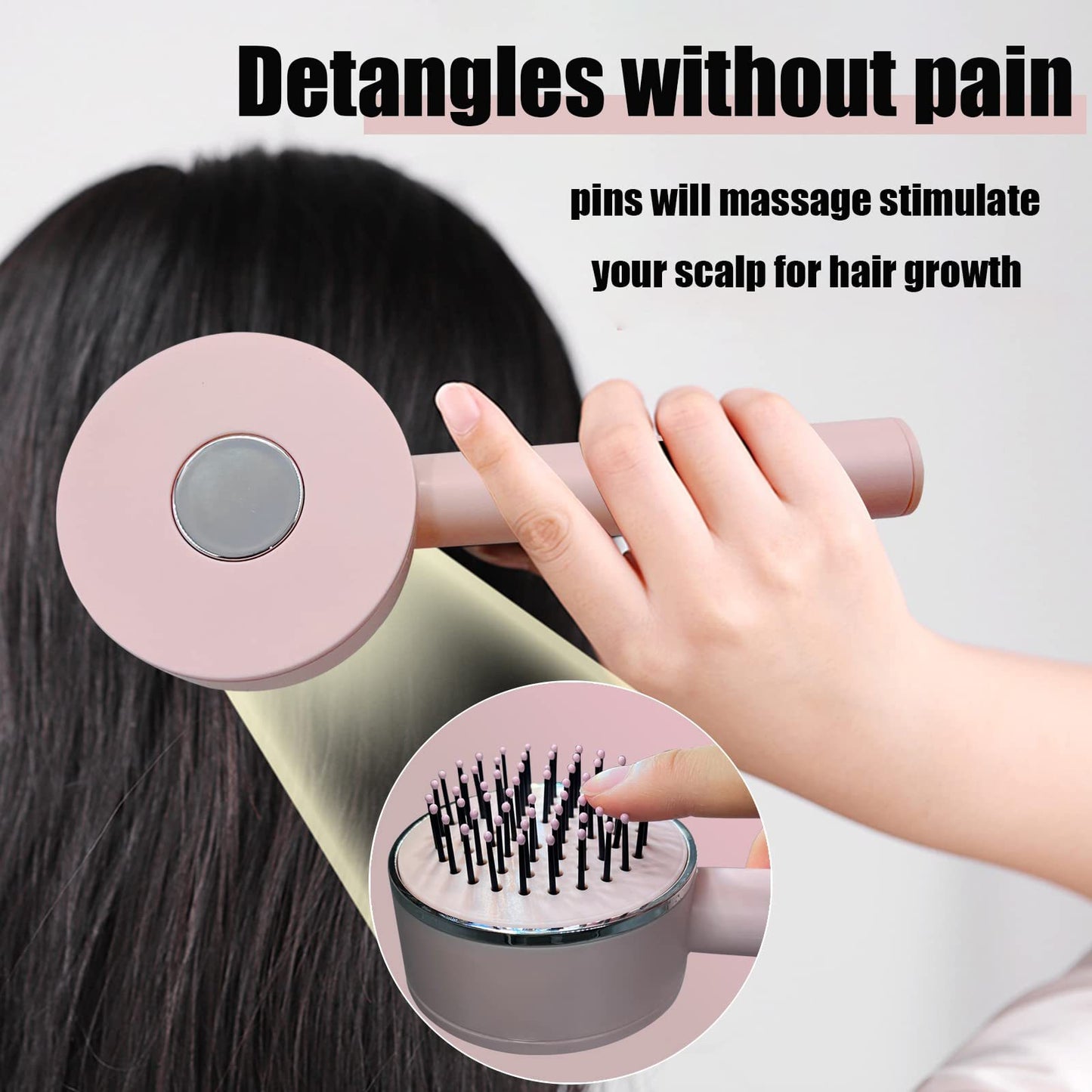 Self-Cleaning Anti-Static Massage Brush