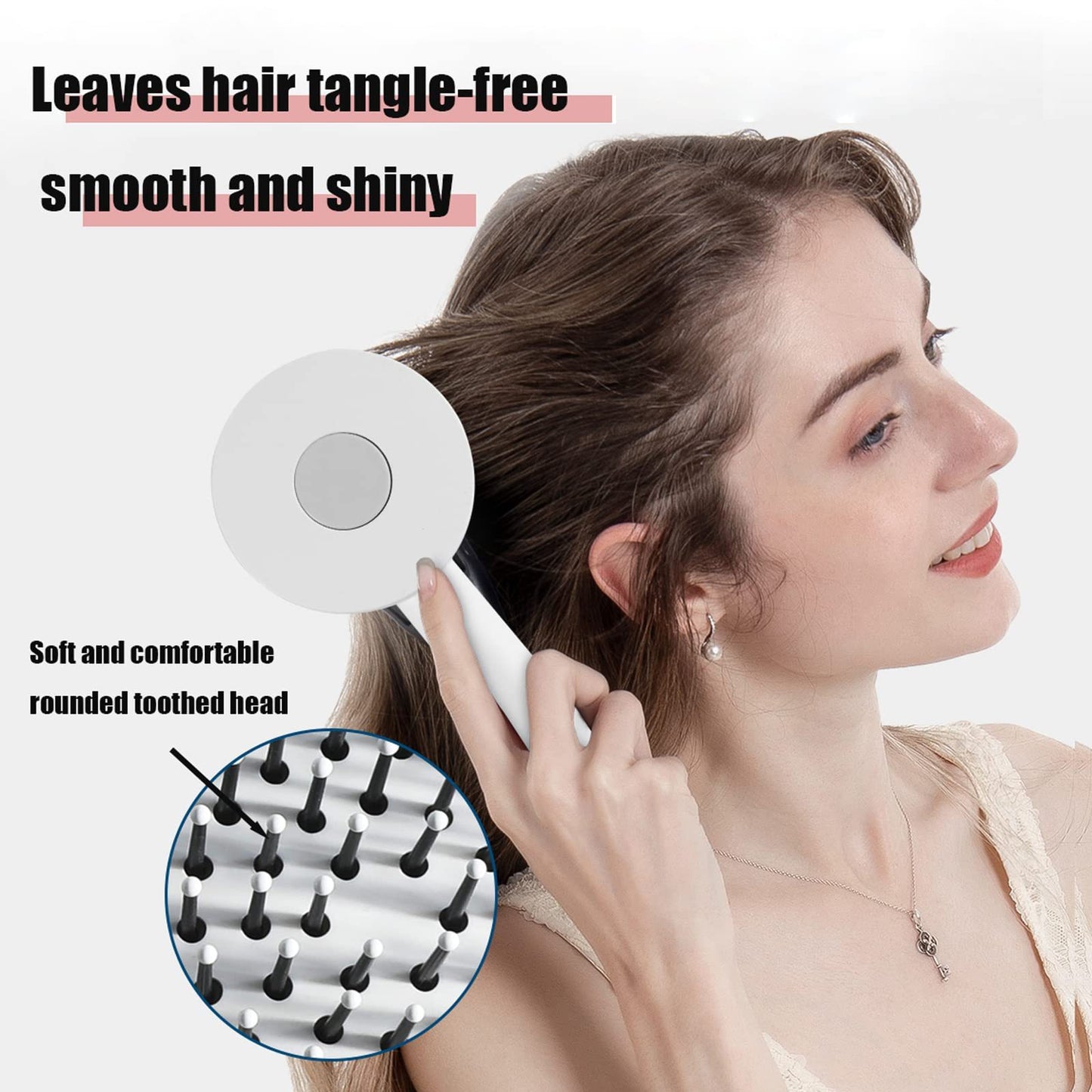 Self-Cleaning Anti-Static Massage Brush