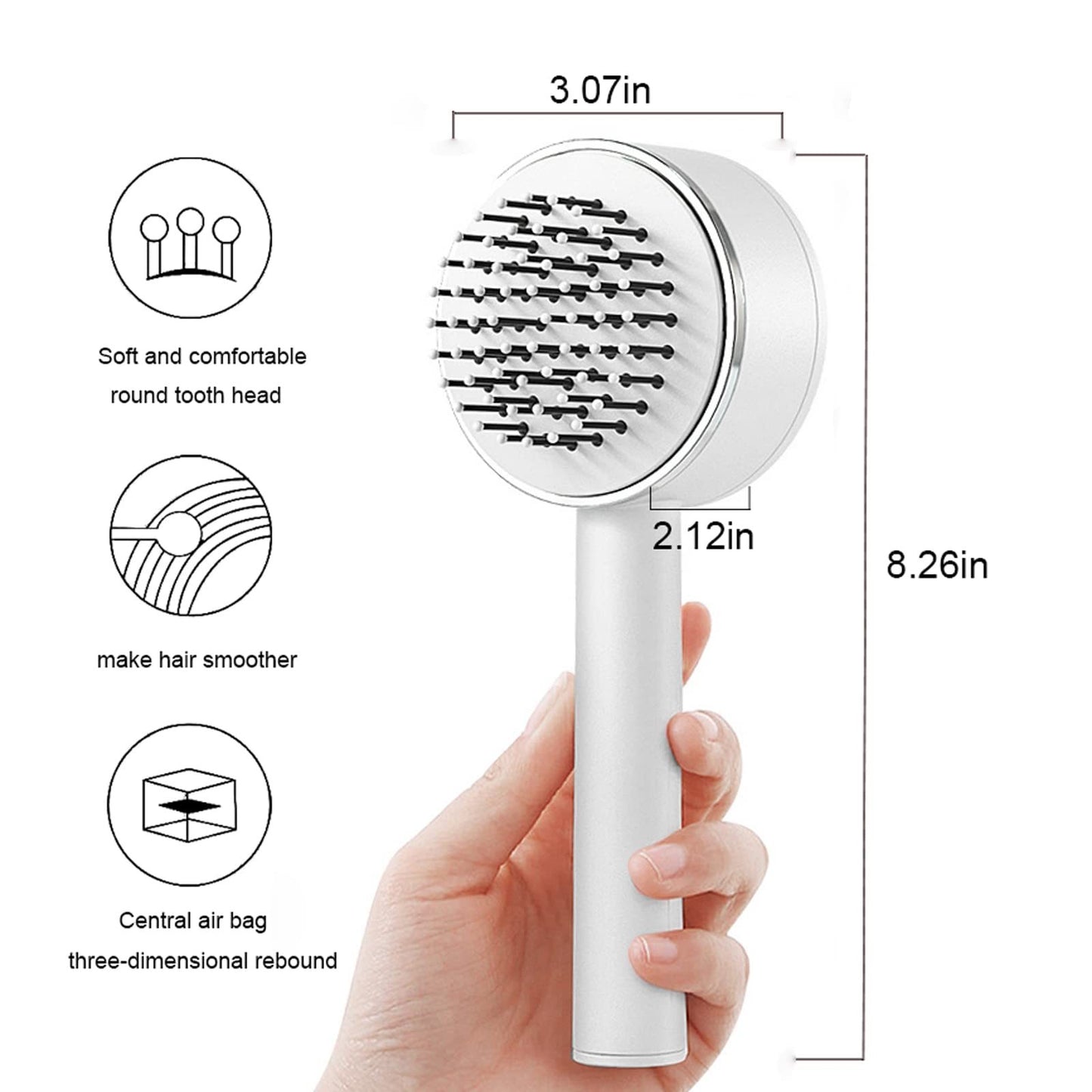Self-Cleaning Anti-Static Massage Brush