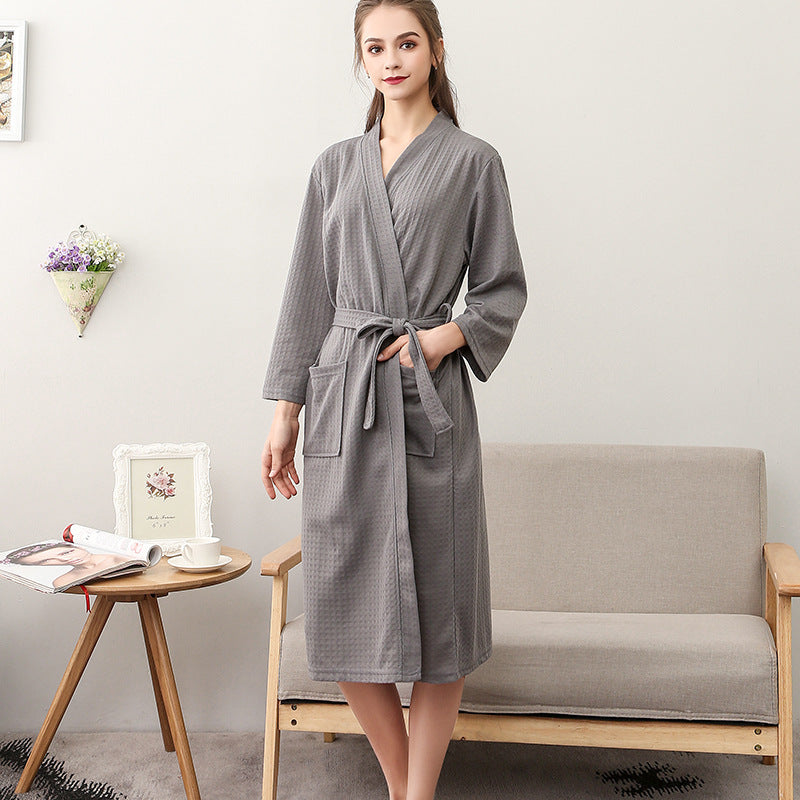 Women's Thin Couple Three Quarter Sleeve Robe