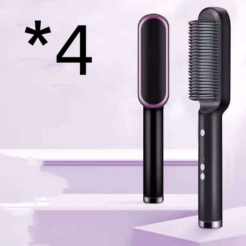 2 In 1 Hair Straightener Hot Comb Curling Brush