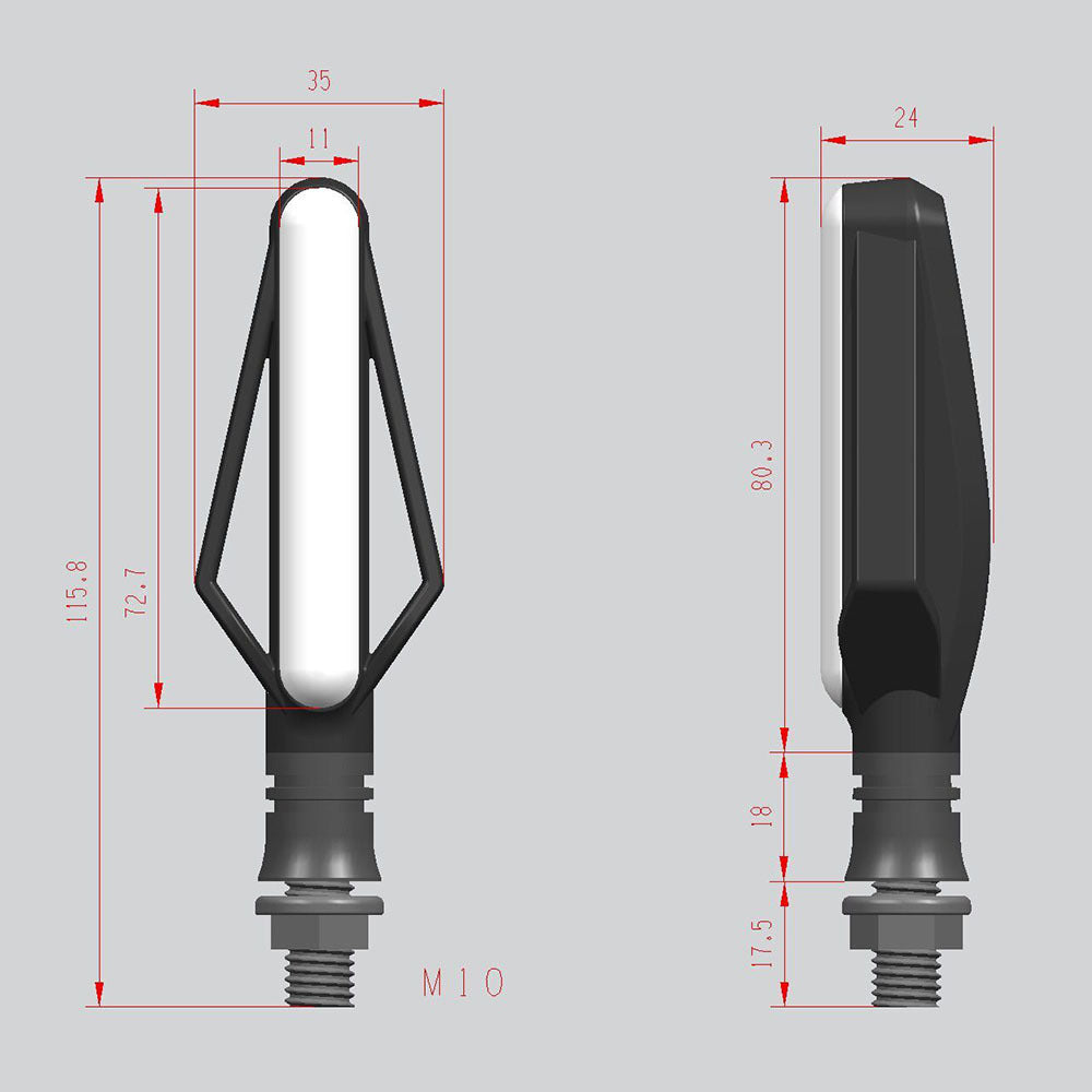 Fire Arrow Motorcycle Signal Light