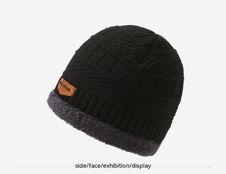 Men's Winter Scarf Gloves Hat Three-piece Set