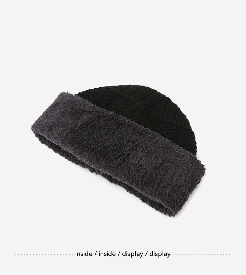 Men's Winter Scarf Gloves Hat Three-piece Set