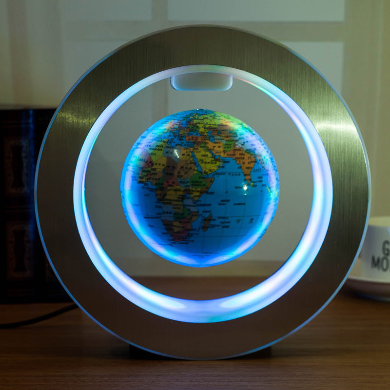 Round LED Floating Globe Magnetic Levitation World Map Light