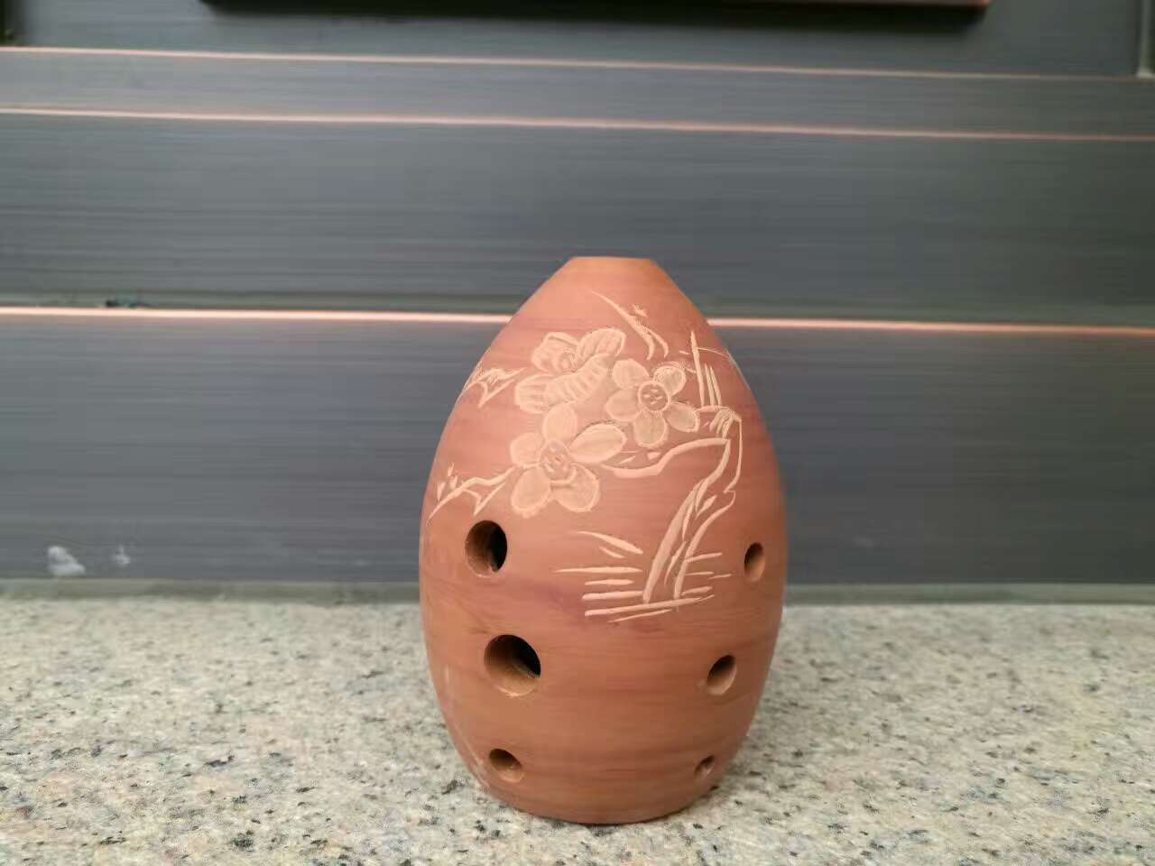 Seven Star Ancient Xun - Eight Hole Pear-Shaped Taoxun