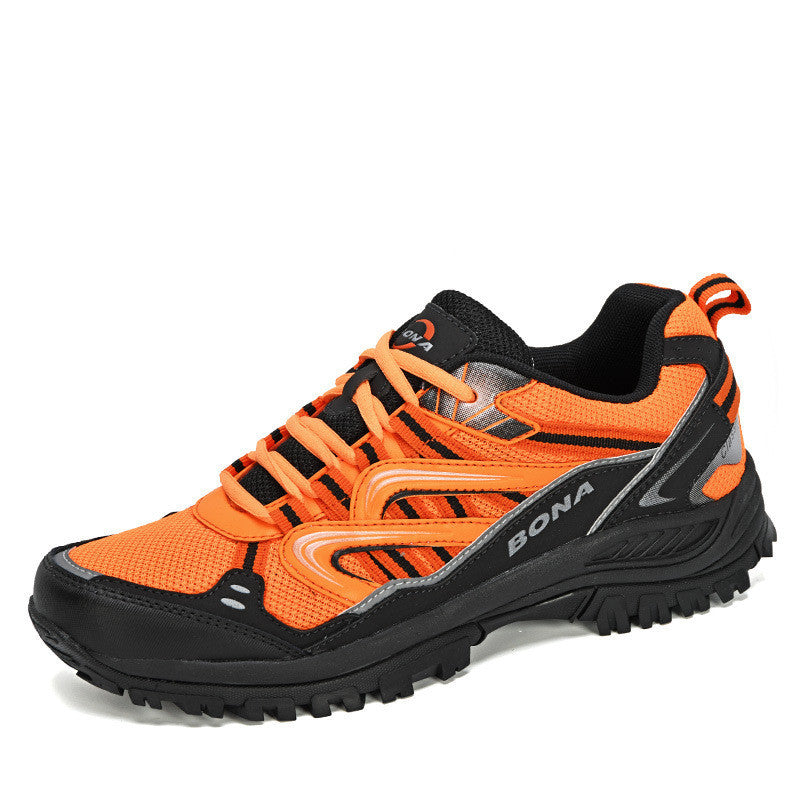 Summer Outdoor Hiking Shoes Mesh Breathable Men's Running Reflective Sneakers
