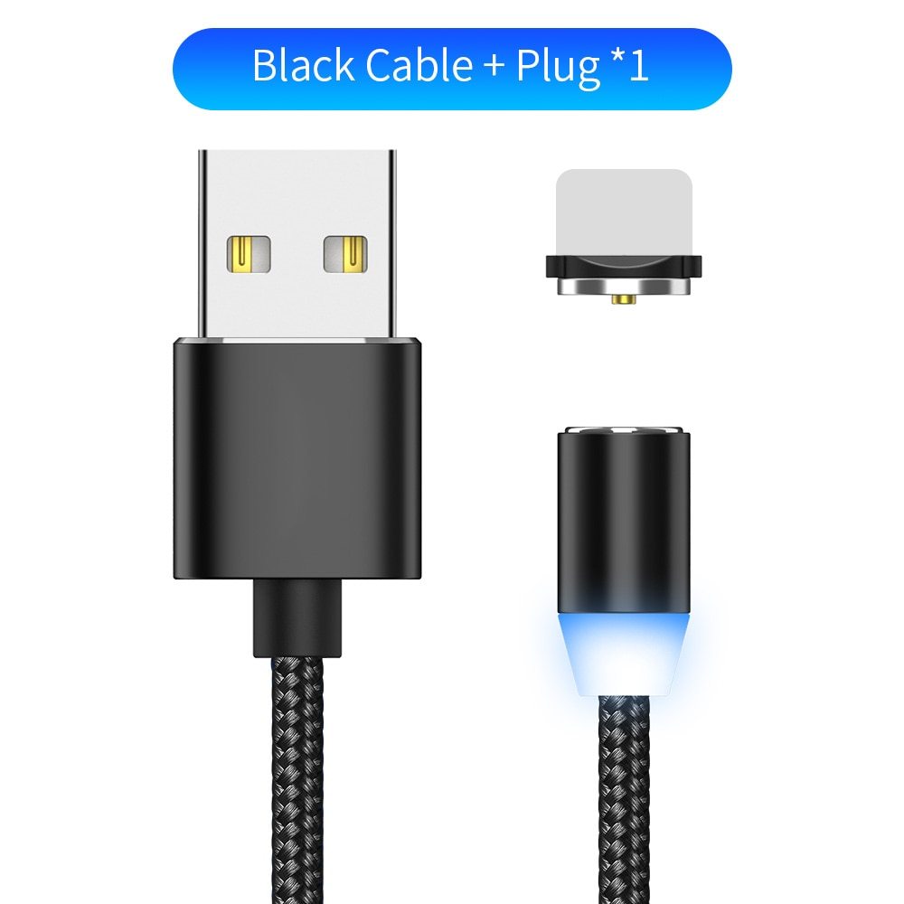 YBD 1m Magnetic LED Charging Cable for Apple