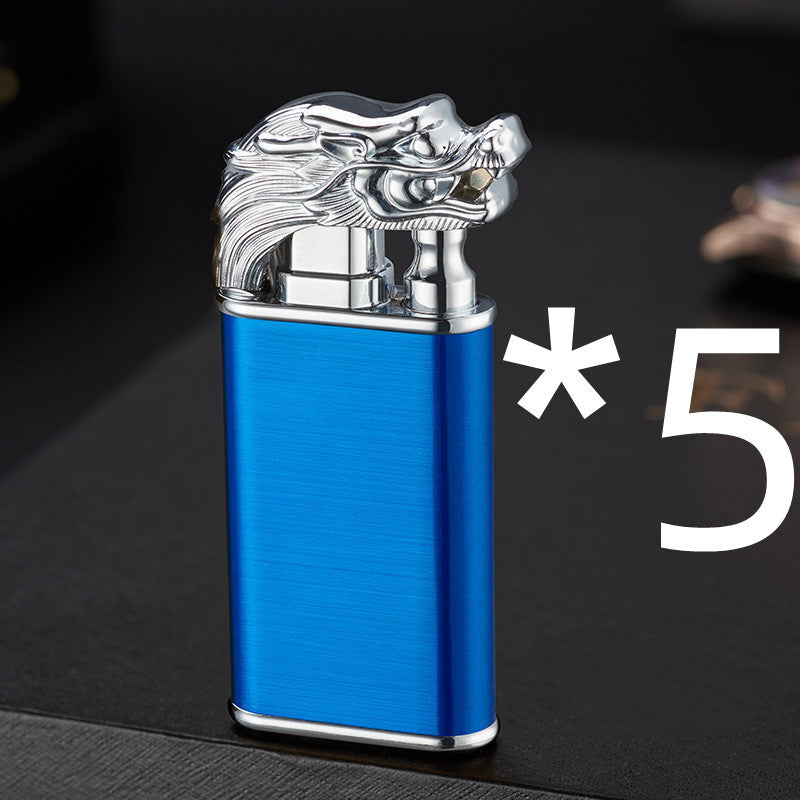 Blue Flame Double Fire Metal Lighter