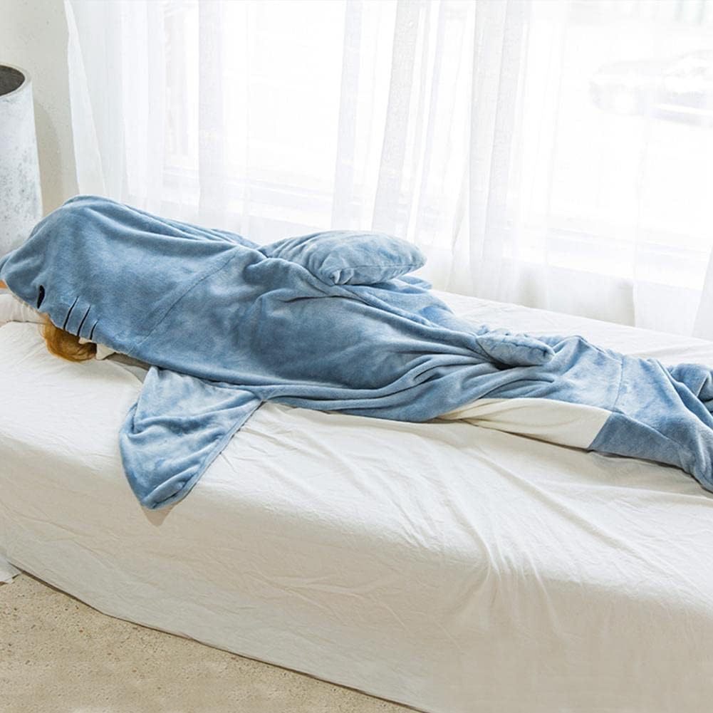 Shark Onesie Blanket Hoodie Flannel Sleeping Bag