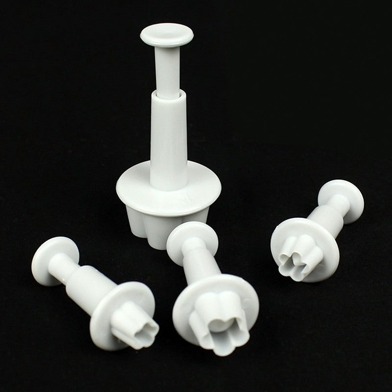 4pcs Plum Flower Fondant Cutter Tool
