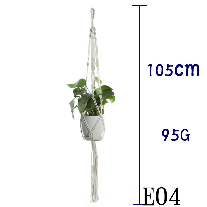 Beige Cotton Rope Plant Hanger