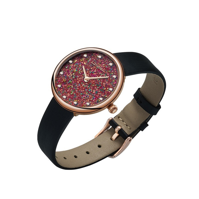 Simple Natural Sapphire Diamond Women's Watch