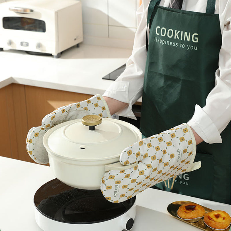 Heat Resistant Oven Mitts Anti-Scalding Gloves