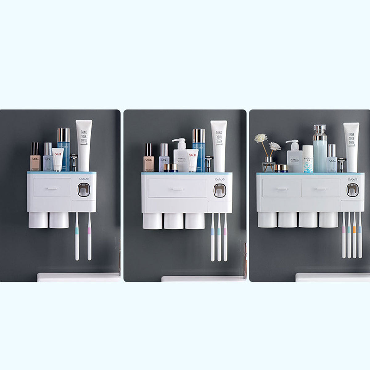 Magnetic Toothbrush Holder Storage Rack