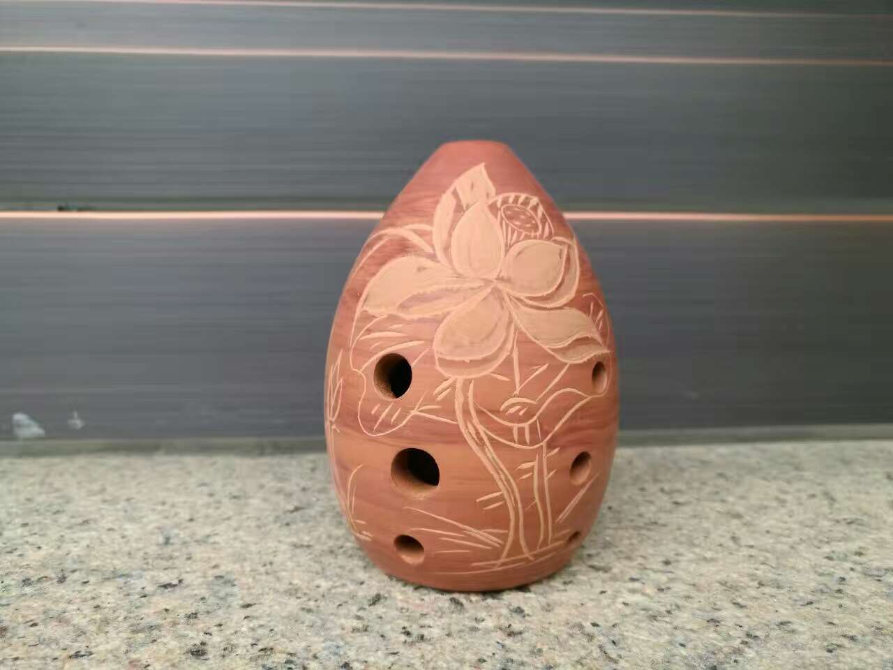 Seven Star Ancient Xun - Eight Hole Pear-Shaped Taoxun