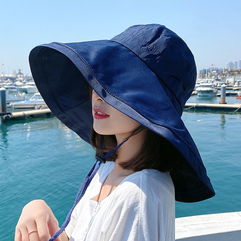 Women's Wide Brim UV Protection Sun Hat with Neck Protection