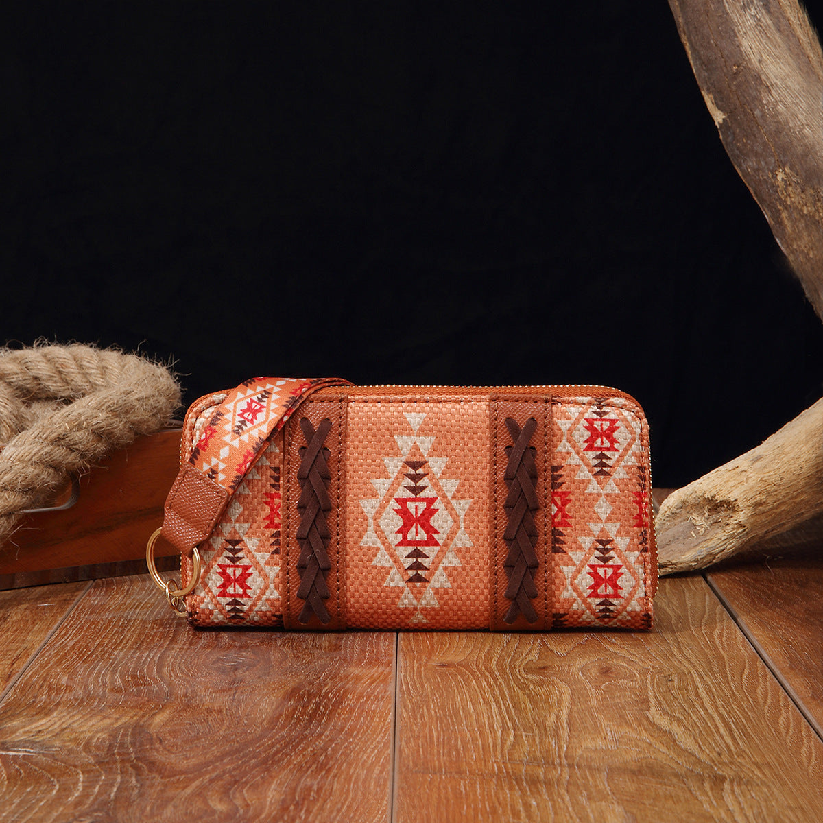 Bohemian Hand-carry Wallet Vintage Print