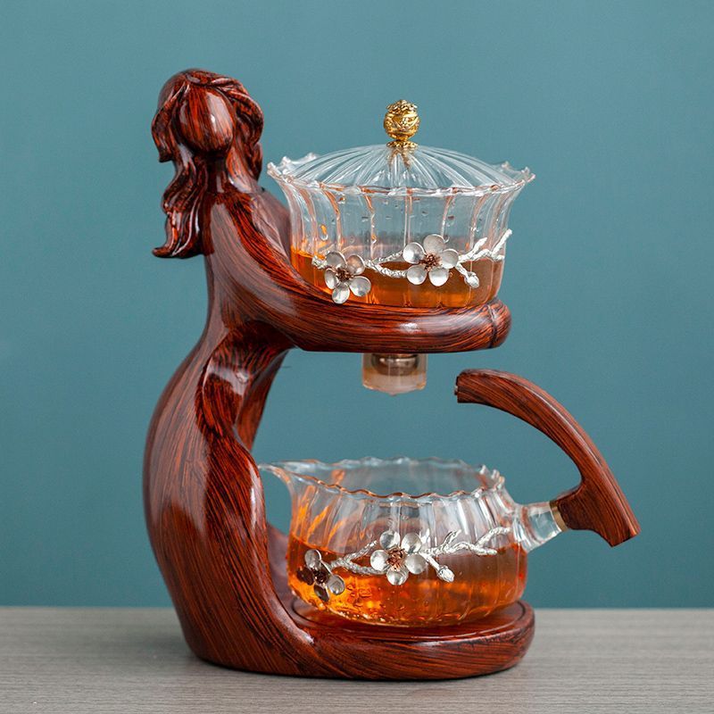 Semi-Automatic Tea Set with Glass Infuser