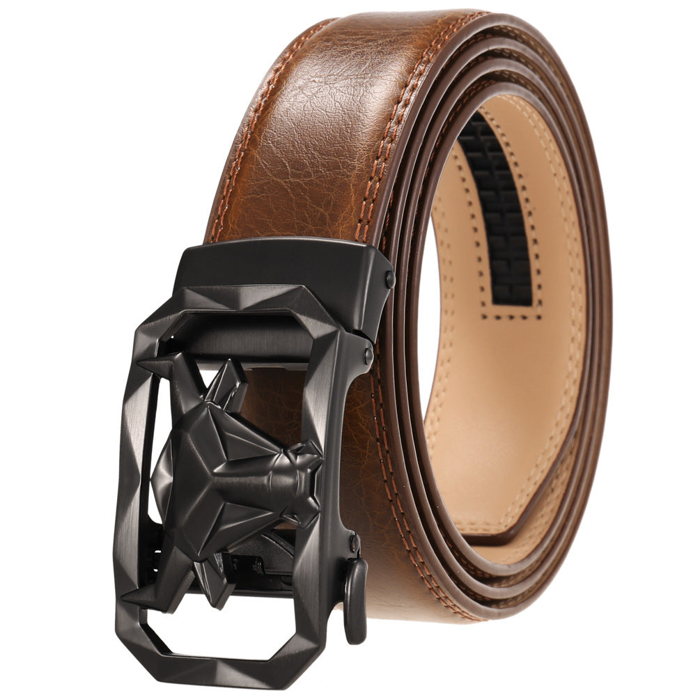 Fashion Men's Leather Belt Alloy Buckle