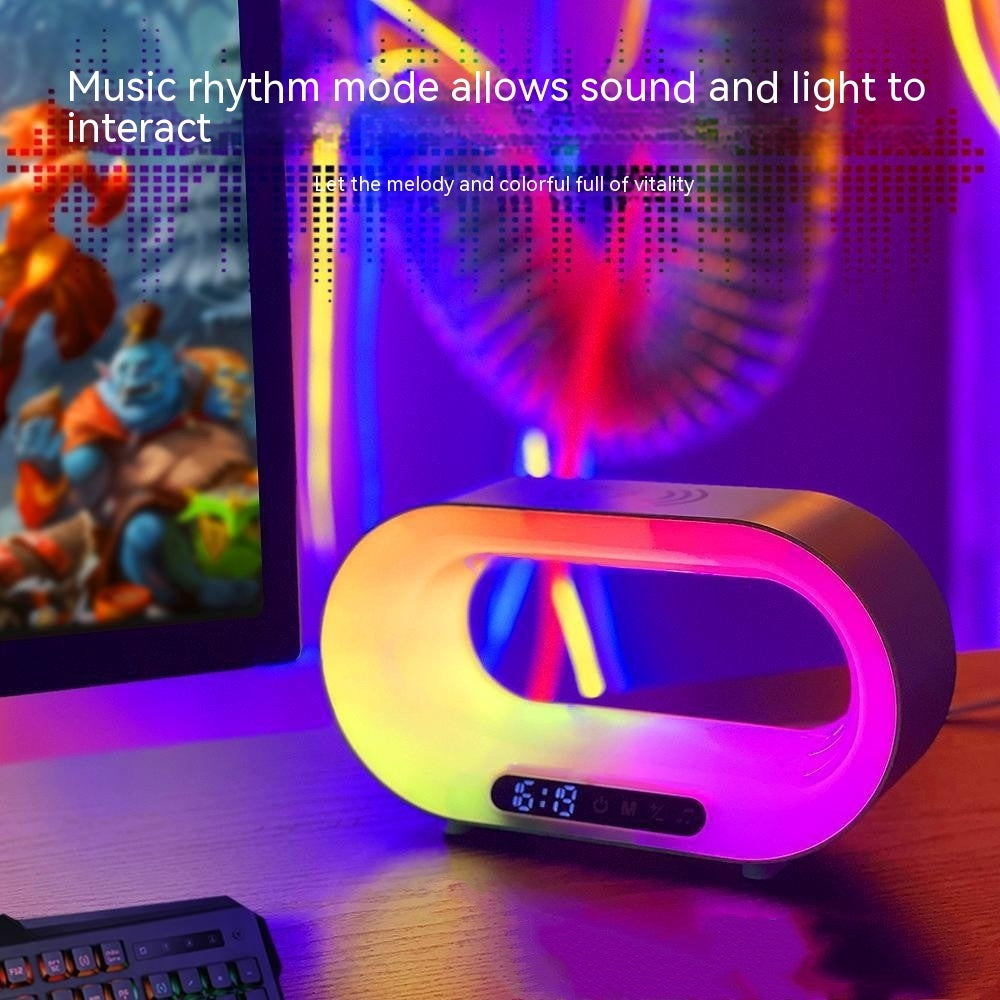 3-in-1 LED Desk Lamp RGB Wireless Charger Alarm Clock