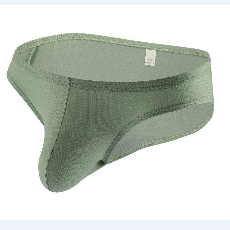 Men's Thick Ice Silk Solid Color Briefs