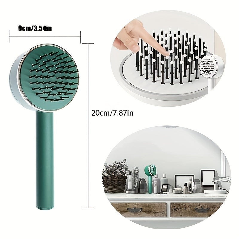 Self-Cleaning Anti-Static Massage Brush