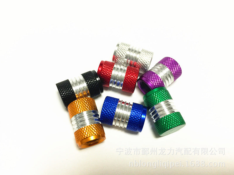 Automobile Bicycle Tire Aluminum Alloy ValveDust Dust Dust Gas Nozzle Seven Color Spot