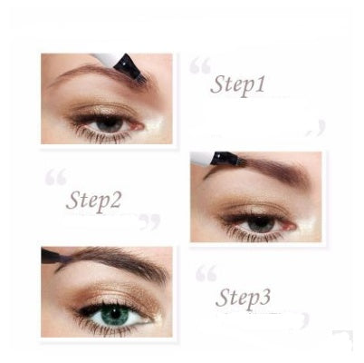 Waterproof Four-Claw Eyebrow Pen - Natural Eyebrow Tint Fork Tip Pencil