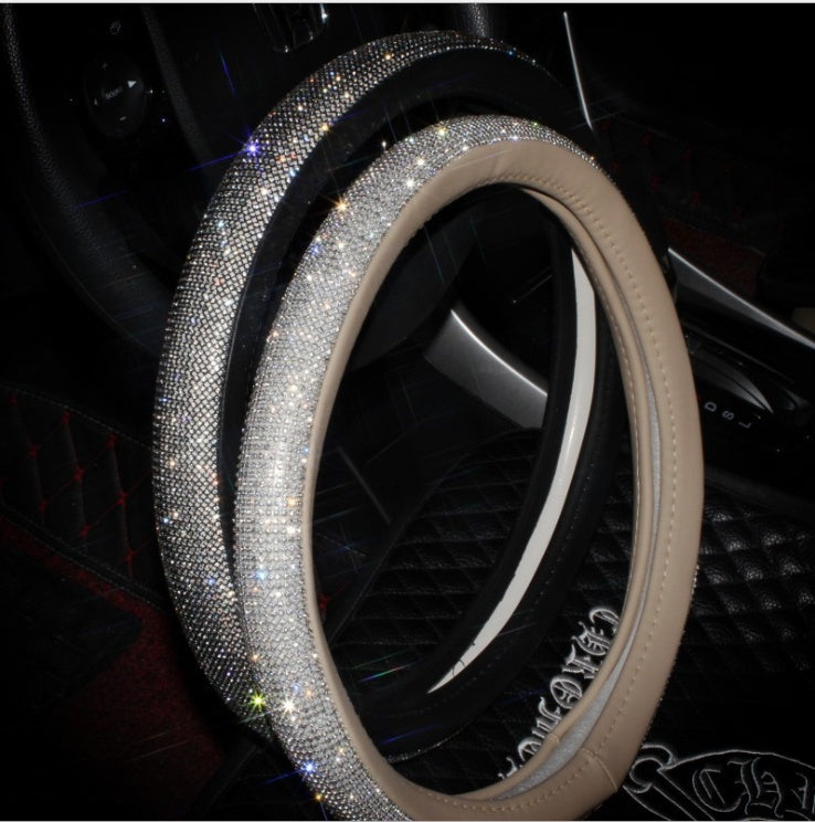 Cute Leather Steering Wheel Cover Anti Slip Universal