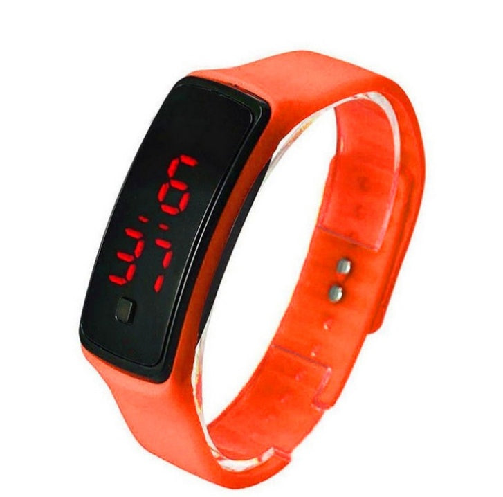 LED Sports Silicone Watch Thin Digital Wristwatch for Men and Women