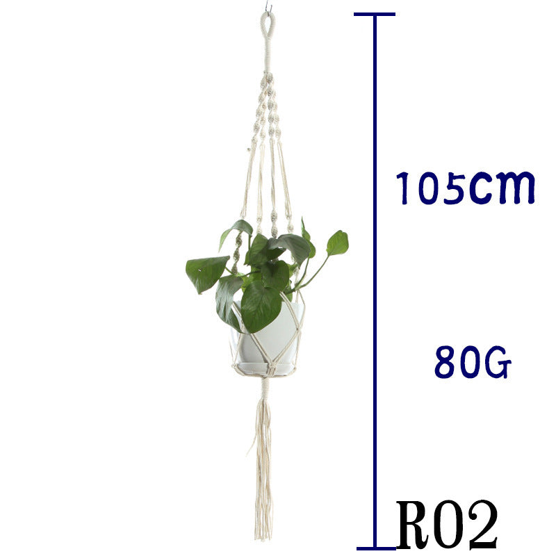 Beige Cotton Rope Plant Hanger