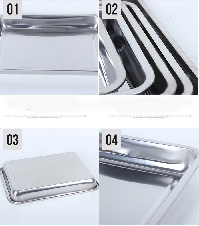 Stainless Steel Storage Trays Rectangular BBQ Pans