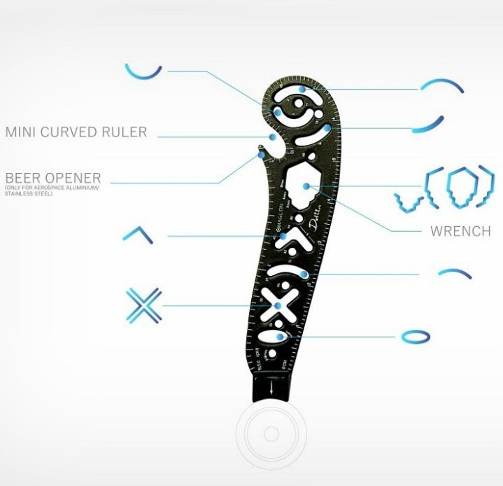 Multifunction Creative Drawing Ruler Tool