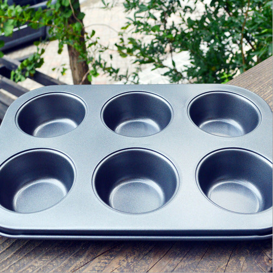 Round 6-Cup Maffen Cake Baking Tray Without Mold