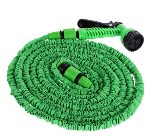 Telescopic Latex Water Hose with High-Pressure Spray Gun