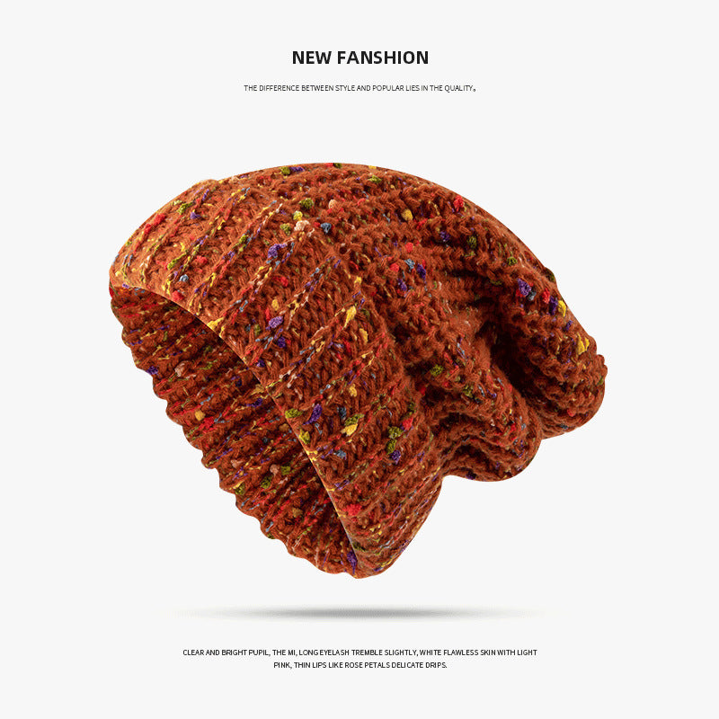 Women's Mixed Color Thermal Knitting Sleeve Cap